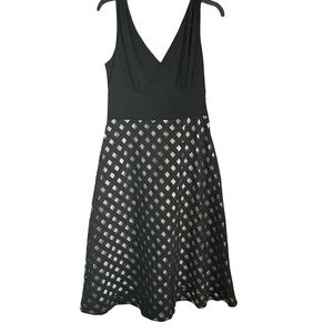 Jessica Howard Dress Sleeveless Organza Overlay Women's 14